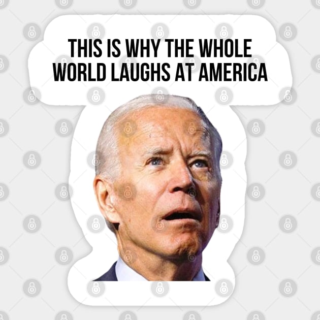 Funny Anti joe Biden Political Satire Sticker by RayaneDesigns